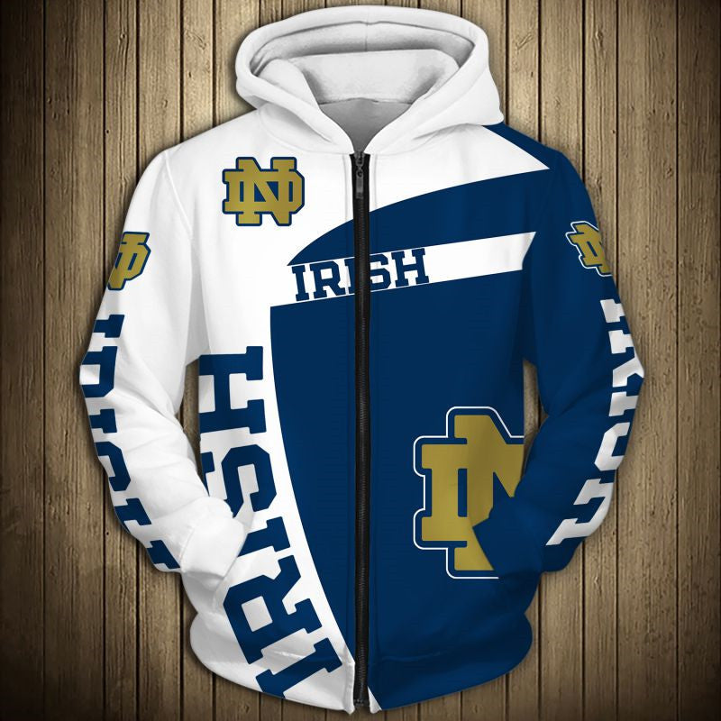 Notre Dame Fighting Irish Zip-Up Hoodie - Classic College Pride